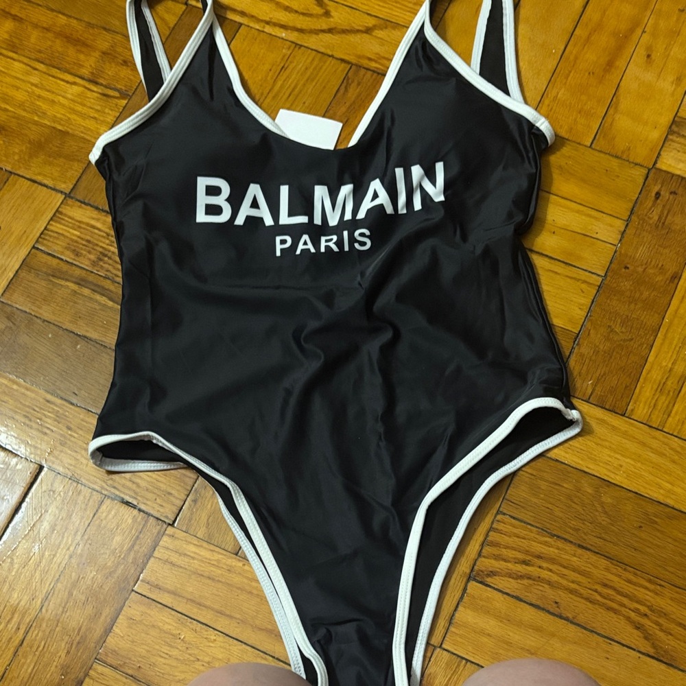 Monochrome Logo Swimsuit
